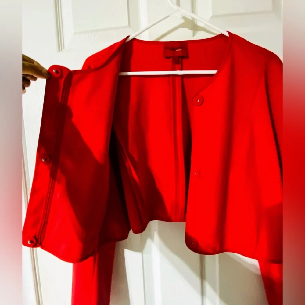 Narcisco Rodriguez Design Nation Red Crop Jacket Size XL - NWOT - Picture 7 of 12